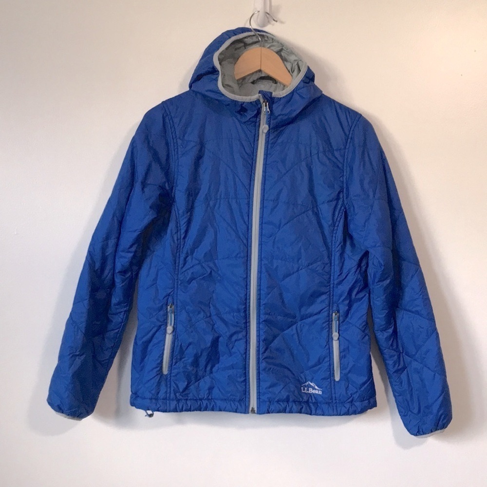 L.L. Bean Women's PrimaLoft Packaway Jacket size Small Pet dark marine blue